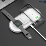 hoco cw24 handsome 3 in 1 wireless fast charger charging