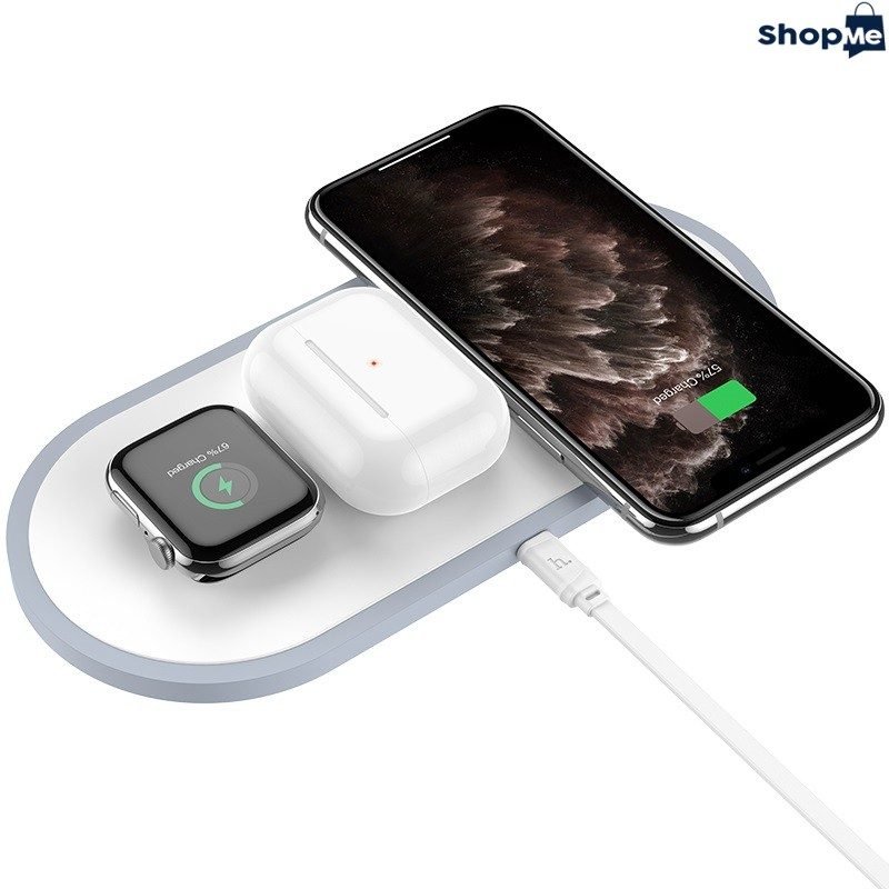 hoco cw24 handsome 3 in 1 wireless fast charger