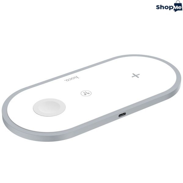 hoco cw24 handsome 3 in 1 wireless fast charger port